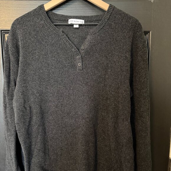 And Now This Other - Mens And Now This Brand Lightweight Dark Gray Black Sweater Extra Large